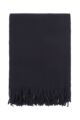 Unisex Great and British Knitwear 100% Lambswool Fringed Scarf. Made in Scotland - Scots Navy