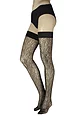 Women's 1 Pair Trasparenze Compass Rose Hold Ups - Black