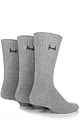 Mens 3 Pair Pringle 12-14 Big Foot Socks for Larger Feet - Cotton Sports Grey
