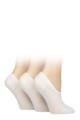 Women's 3 Pair Glenmuir Mesh Shoe Liner Socks - White