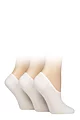 Women's 3 Pair Glenmuir Mesh Shoe Liner Socks - White