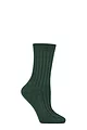 Women's 1 Pair Glenmuir Ribbed Cashmere Gift Boxed Socks - Dark Green