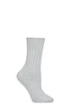 Women's 1 Pair Glenmuir Ribbed Cashmere Gift Boxed Socks - Light Blue
