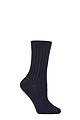 Women's 1 Pair Glenmuir Ribbed Cashmere Gift Boxed Socks - Navy