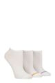 Women's 3 Pair Glenmuir Plain and Patterned Bamboo Secret Socks - White / Pink / Orange / Lilac