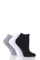 Ladies 3 Pair Glenmuir Cushion Bamboo Sports Trainer Socks - Assorted