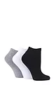 Women's 3 Pair Glenmuir Cushion Bamboo Sports Trainer Socks - Assorted