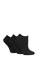 Women's 3 Pair Glenmuir Cushion Bamboo Sports Trainer Socks - Black