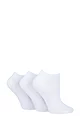 Women's 3 Pair Glenmuir Cushion Bamboo Sports Trainer Socks - White