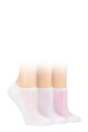 Ladies 3 Pair Glenmuir Half Cushioned Bamboo Sports Socks - White
