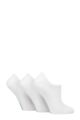 Ladies 3 Pair Glenmuir Bamboo Sports Shoe Liners - White