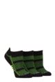 Ladies 3 Pair Glenmuir Cushioned Sport Trainer Socks - Black