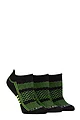 Women's 3 Pair Glenmuir Cushioned Sport Trainer Socks - Black