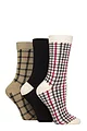 Women's 3 Pair Glenmuir Patterned Bamboo Socks - Classic Tartan