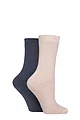 Women's 2 Pair Glenmuir Bamboo Cushioned Boot Socks - Pink / Navy