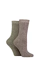 Women's 2 Pair Glenmuir Bamboo Cushioned Boot Socks - Pink / Cocoa