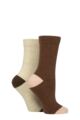 Women's 2 Pair Glenmuir Soft Touch Boot Socks - Cocoa