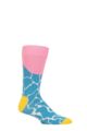Mens and Ladies 1 Pair Happy Socks Blind Indus River Dolphin Socks - Multi