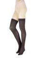Ladies 1 Pair Trasparenze Dora Ribbed Wool Over The Knee Socks - Asfalto
