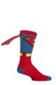Mens 1 Pair SOCKSHOP Superman Cape Socks - Multi Coloured