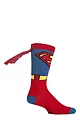 Boys and Girls 1 Pair SOCKSHOP Superman Cape Socks - Multi Coloured