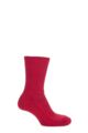 Mens and Ladies 1 Pair SOCKSHOP of London Alpaca Ribbed Boot Socks With Cushioning - Red