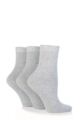Women's 3 Pair Pringle Tiffany Plain Trouser Socks - Light Grey