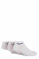 Mens 3 Pair Head Plain Cotton Sport Sneaker Socks In White - White