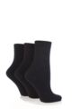 Ladies 3 Pair Pringle Tiffany Plain Trouser Socks - Black