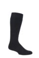 Mens and Women's 1 Pair SOCKSHOP of London Mohair Knee High Socks With Extra Cushioning and Ribbed Top - Black