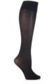 Ladies 1 Pair Trasparenze Laura Microfibre Knee Highs - Black