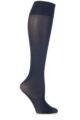 Women's 1 Pair Trasparenze Laura Microfibre Knee Highs - Navy