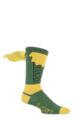 Mens 1 Pair SOCKSHOP Marvel Loki Cape Cotton Socks - Green
