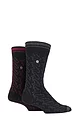 Mens 2 Pair Jeep Spirit Socks - Black / Red