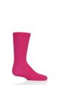Boys and Girls 1 Pair SOCKSHOP Plain and Striped Bamboo Socks with Comfort Cuff and Smooth Toe Seams - Dark Pink