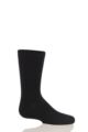 Boys and Girls 1 Pair SOCKSHOP Plain Bamboo Socks with Comfort Cuff and Smooth Toe Seams - Black