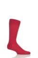 Mens 1 Pair Pantherella Danvers Rib Cotton Lisle Socks - Scarlet