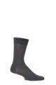 Mens 1 Pair Viyella Nylon Socks With Smooth Toe - Grey