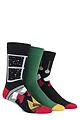 Men's 3 Pair SOCKSHOP Wildfeet Christmas Inspired Socks - Stockings and Fireplace