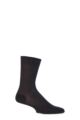 Mens 1 Pair Viyella Nylon Socks With Smooth Toe - Black