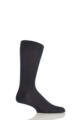 Mens 1 Pair Pantherella Danvers Rib Cotton Lisle Socks - Navy
