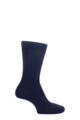 Mens and Women's 1 Pair SOCKSHOP of London Bamboo Plain Knit True Socks - Navy