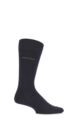 Mens 1 Pair BOSS Edward Plain 85% Soft Bamboo Socks - Charcoal