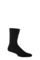 Mens and Ladies 1 Pair SOCKSHOP of London Mohair Plain Knit True Socks - Black