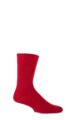 Mens and Ladies 1 Pair SOCKSHOP of London Mohair Boot Socks With Cushioning - Red