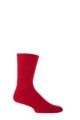 Mens and Women's 1 Pair SOCKSHOP of London Mohair Boot Socks With Cushioning - Red