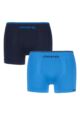 Mens 2 Pack Jeep Fitted Seamless Trunks - Navy / Blue Cobalt