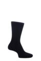 Mens and Women's 1 Pair SOCKSHOP of London Bamboo Plain Knit True Socks - Black