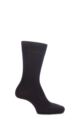 Mens and Ladies 1 Pair SOCKSHOP of London Bamboo Plain Knit True Socks - Cocoa