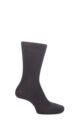 Mens and Ladies 1 Pair SOCKSHOP of London Bamboo Plain Knit True Socks - Grey